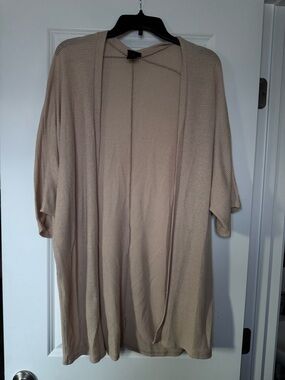 Rue21 Tan Waffle Knit Open Cardigan